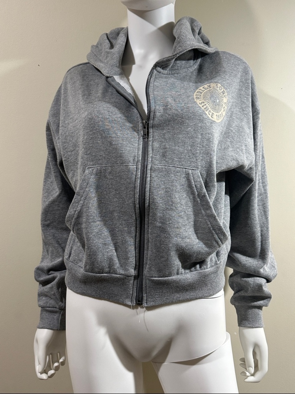 Gray Hurley Surf Women's Zip-Up Hoodie Jacket Size Medium